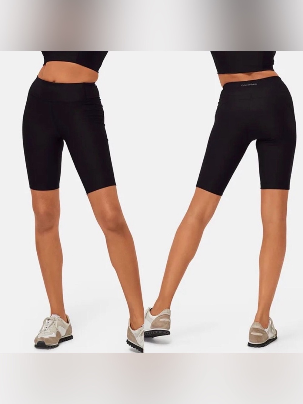 Outdoor Voices Black High-Rise Bike Shorts